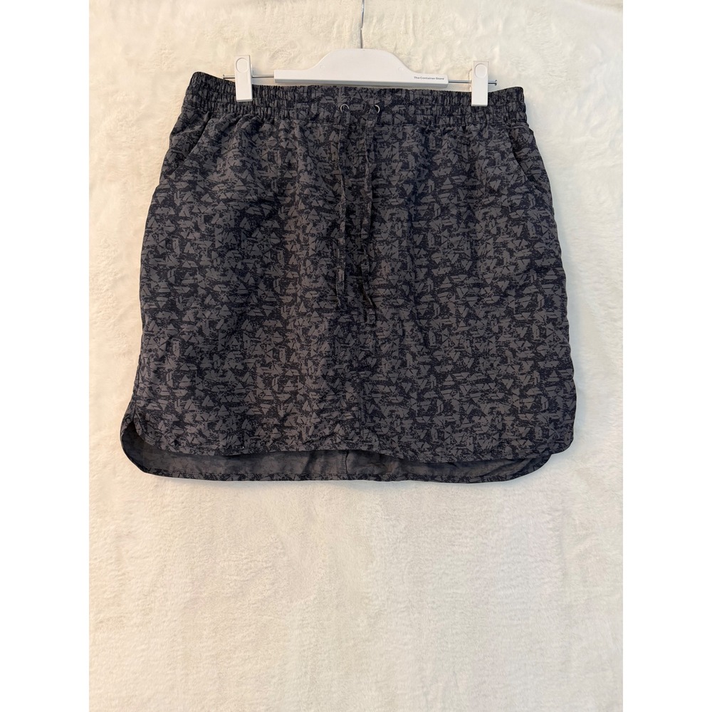 Duluth Trading Co Skort Womens Large Gray Geometric Hiking Outdoor Active Skirt